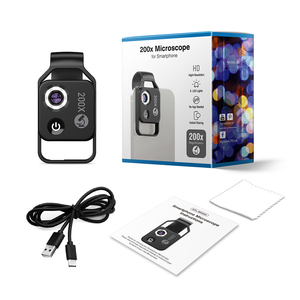 Lente Microscopio Digital Profesional para Celular con Aumento de 200X, Luz LED Móvil y CPL para Fotografía Macro de <span class=keywords><strong>Smartphone</strong></span> - Product Image 4