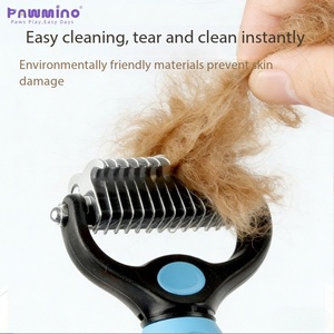 Peine Quitapelos Pawmino para Perros y Gatos, de Acero Inoxidable, Autolimpiante, Herramienta de Aseo para Mascotas de Pelo Largo - Product Image 5