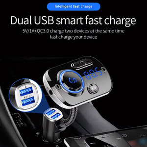 Transmisor FM Universal para Auto con Bluetooth, Cargador USB Dual, Frecuencia Ajustable de 108MHz, Múltiples Modos de Reproducción, Función de Memoria Automática y Luz RGB - Product Image 4