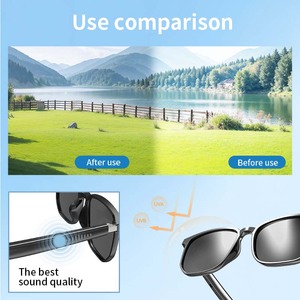 Lunettes connectées GT03 Imitation HW 5.4 avec verres polarisés anti-UV, écoute musicale, appels et lentilles interchangeables - Product Image 5