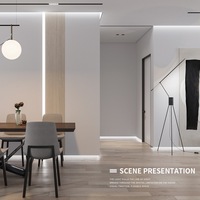 Profil Aluminium LED Desain Baru Harga Pabrik untuk Lis Sudut Dinding, Papan Lis Lantai Mewah untuk Dekorasi Rumah