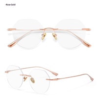Gafas Ópticas Cuadradas Sin Montura de Titanio Puro 2026, Lentes de Lujo para Hombre y Mujer, Gafas de Diseño de Alta Gama al por Mayor