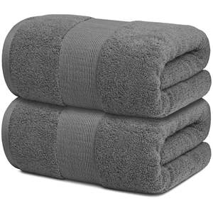 Toallas de Baño Blancas Clásicas de 35x70 Pulgadas, Extra Grandes, Absorbentes, de Felpa, Color Sólido, Rectangulares, para Adultos - Product Image 3