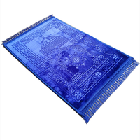 Tapis de Prière Épais 80x120CM, Couverture de Culte Islamique à Motif Uni, Tapis de Prière Musulman Sajada pour le Ramadan, Tapis Janamaz