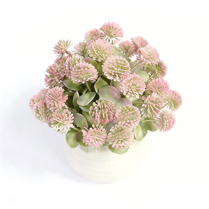 <span class=keywords><strong>Planta</strong></span> de Trébol Artificial Morado, Trébol en Maceta de Cerámica de Aspecto Realista, Flores Artificiales para Decoración de Dormitorio y Sala de Estar - Product Image 6
