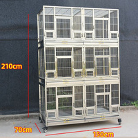 Cage à oiseaux multi-niveaux en acier inoxydable de grande taille, cage à pigeons, cage d'élevage spécialisée pour pigeonniers extérieurs