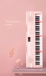 Teclado eletrônico com função de aprendizagem, instrumento de piano elétrico com 61 teclas, instrumento musical eletrônico para instrumentos leves