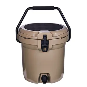 5 gallons 20qt Portable en plastique rond refroidisseur seau glace coffre dur refroidisseurs pour Camping randonnée glacière avec poignée