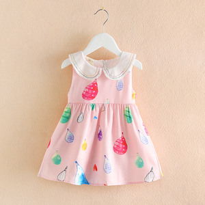 Vestidos florales para niñas de Guangzhou Sweet ODM, ropa de verano para niñas. - Product Image 4