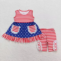 Großhandel Lässiges Umweltfreundliches Milchseide-Baby-Mädchen-Boutique-Outfit Weiches Dehnbares Tunika-Rüschen-Oberteil und Rüschenhosen-Set