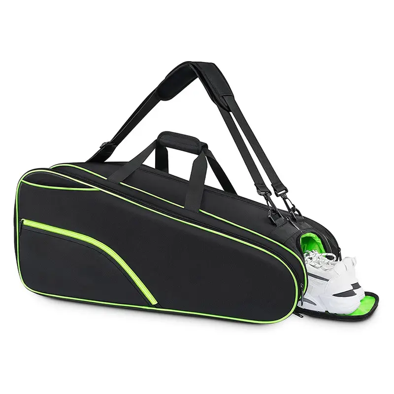 Tas raket tenis kapasitas besar kustom, tas raket, squash, badminton, dan gym untuk pria dan wanita