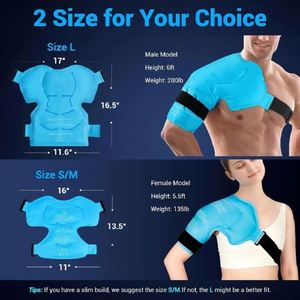 Attelle de compression rotative pour épaule avec pack de glace, thérapie par le froid, certifiée FSA et HSA, réglable, réutilisable, grande taille, Classe II, pour soulagement de la douleur post-chirurgie - Product Image 3