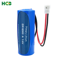 Batterie au lithium non rechargeable HCB ER18505 avec connecteur 3,6 V pour compteur d'eau intelligent, déchargeur statique, localisateur GPS