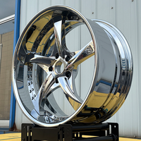 Jantes forgées chromées concaves profondes 5x120 5x112 5x114.3 en 2 pièces pour véhicules de luxe et voitures particulières, compatibles JDM S14 S15 350Z