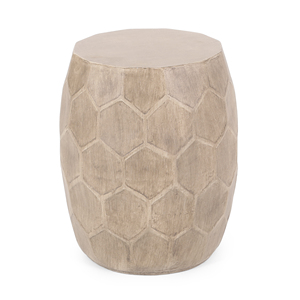 Outdoor Lightweight Concrete Side <b>Table</b> Natural End <b>Table</b> - Product Image 4