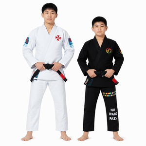 ชุดยิวยิตสูบราซิลสำหรับผู้ใหญ่และเด็ก แบบสั่งทำพิเศษ ชุดฝึกซ้อม BJJ รับผลิตแบบ OEM ODM ปักโลโก้ ชุดทีมสำหรับสถาบันฝึกสอน - Product Image 1