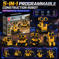 Juguetes Educativos de Construcción Programables para Niños, Set de Robot RC con Control Remoto, Juguete Programable para Estudiantes Escolares
