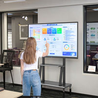 Tableaux interactifs intelligents de 55, 65, 75, 86, 98, 110 pouces pour les écoles, Android, Windows, tableau blanc interactif