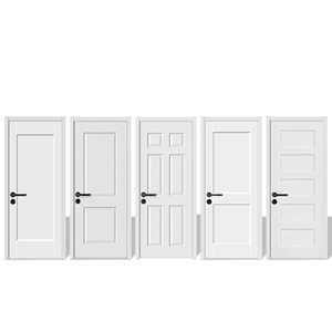 Personalización de fábrica Puerta moldeada A prueba de sonido Madera natural Interior Oficina Porte En Bois Diseño moderno Acabado para dormitorio - Product Image 1