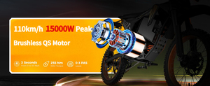 มอเตอร์ไซค์ไฟฟ้า ZEDOS กำลังสูง 15000 วัตต์ ยางอ้วนขนาด 19 นิ้ว/16 นิ้ว แบตเตอรี่ 72V 31.5AH ระยะทางไกล 110 กม./ชม. กันน้ำระดับ IPX6 - Product Image 2