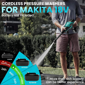 Nettoyeur haute pression sans fil Makita 18v 2.5l, batterie 800 Psi, moteur sans balais portable, buse 6 en 1, ABS, pour voiture/jardin/clôture - Product Image 2