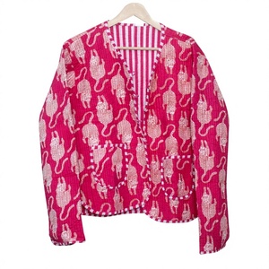 Edredón Artesanal Ecológico 100% Algodón, Estilo Vintage, con Estampado de Bloques, Acolchado, Reversible, Transpirable, Talla Grande, Estilo Étnico Indio - Product Image 1