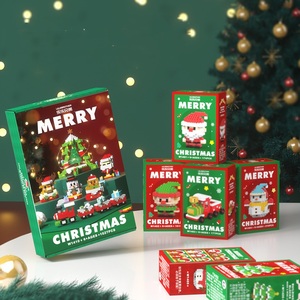 W1401-1409 Babbo Natale albero di natale particelle di diamanti blocco di plastica modello giocattolo regalo per bambini ragazzi - Product Image 4