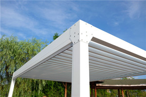 2023 nouveau design haut de gamme stores personnalisés gazebo moderne étanche persienne toit <span class=keywords><strong>jardin</strong></span> extérieur aluminium Pergola - Product Image 2