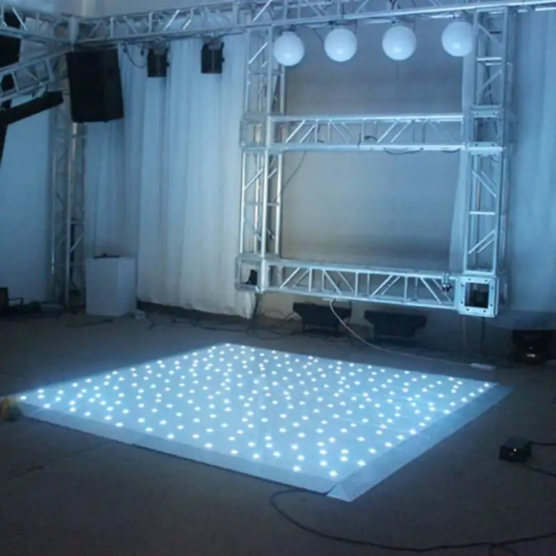 Carrelage lumineux de décoration d'étoile étoilée blanche RVB LED panneaux de piste de danse pour la fête de DJ de mariage