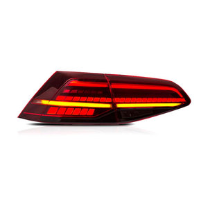 Pour <span class=keywords><strong>Golf</strong></span> <span class=keywords><strong>7</strong></span>/<span class=keywords><strong>7</strong></span>.5 : Ensemble de feux arrière LED dynamiques à clignotant séquentiel, lentille transparente, 12V, avec fonction de direction, nouvelle modification de feux arrière - Product Image 4