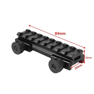 Matte <b>Black</b> Corrosion Resistant 20mm 8-Slot Sight Riser Base CNC Machined Aluminum Alloy Outdoor Equipment <b>Bracket</b> - Product Image 6