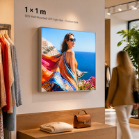 Boîte à lumière LED SEG personnalisée avec cadre en aluminium, murale, rétroéclairée, en tissu, pour affichage publicitaire dans les centres commerciaux