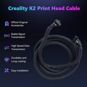 Câble de tête d'impression Creality K2, matériau PVC, résistant aux hautes températures, fil plat FPC, remplacement pour imprimante 3D, compatible OEM - Product Image 2