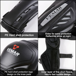 VEMAR 2Pcs <span class=keywords><strong>Moto</strong></span> Équitation Genouillères Confort Respirant Motocross Genouillères PP Shell Protection <span class=keywords><strong>Moto</strong></span> Cyclisme Gear - Product Image 5