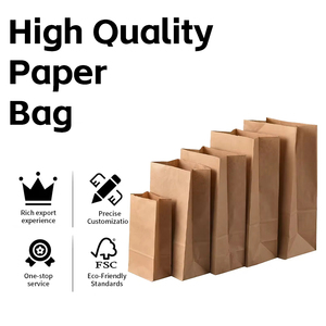 We Can Source It Ltd – Decomposable White SOS Kraft Paper Bags With Tape Handles – Medium Size Paper Bags – Fully Compostable, Biodegradable - View #5