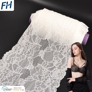 8677 # đàn hồi ren TRIM Trung Quốc nhà sản xuất 21cm may mặc phụ kiện đàn hồi căng ren TRIM Nylon Spandex đàn hồi ren bởi sân - Product Image 1