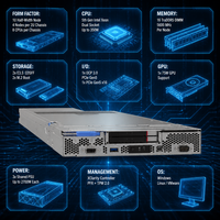 Servidor SD530 V3 2U de 4 Nodos, Doble Xeon Escalable de 5ª Generación, DDR5, Alta Densidad, Computación HPC en la Nube, Probado