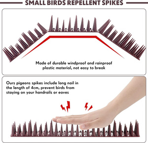 Pointes d'oiseaux de pigeons en plastique de lutte antiparasitaire de différentes tailles pour fournitures de jardin en plein air - Product Image 3
