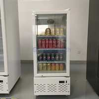 Réfrigérateur commercial vertical pour boissons, vitrine réfrigérée à porte simple, refroidissement par compresseur d'air
