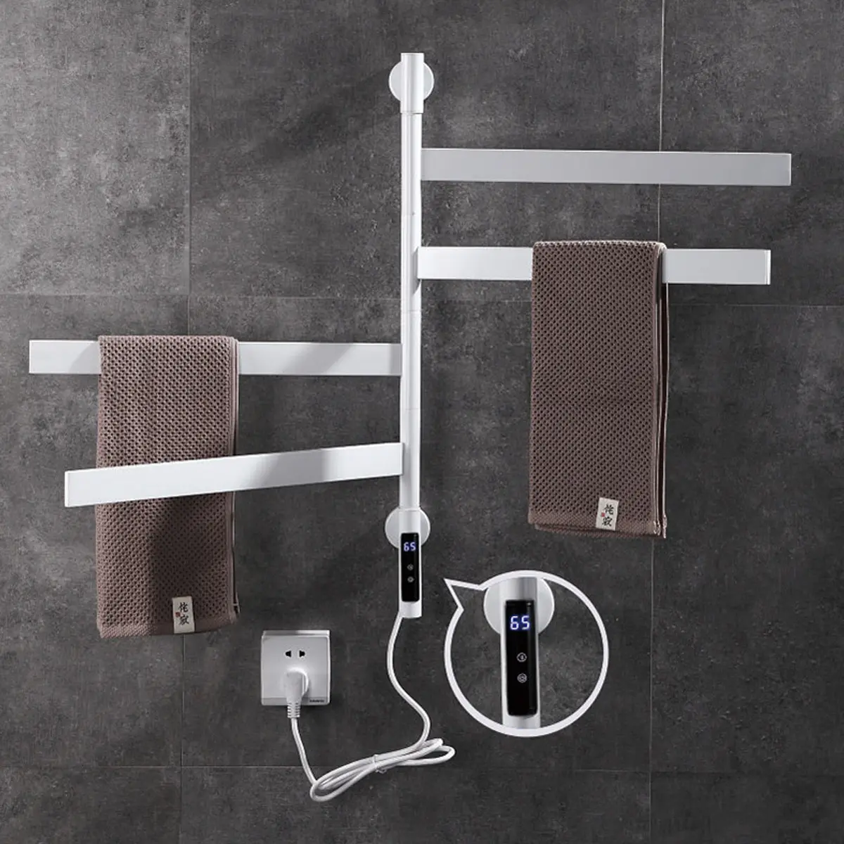 Porte-serviettes électrique intelligent ménage salle de bain température constante chauffage électrique stérilisation serviette étendoir serviette