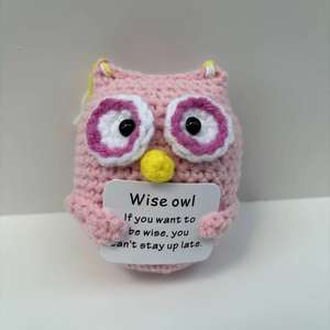 Nuova patata positiva fatta a mano Inspirational Crochet bambola a maglia supporto emotivo simpatico gufo positivo - Product Image 4