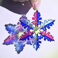 Kit attrape-soleil flocon de neige, peinture acrylique de Noël, artisanat DIY pour enfants, décoration de fenêtre, ornements de Noël bonhomme de neige, décoration d'hiver pour la maison et les fêtes