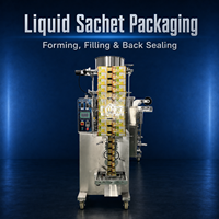 Machine verticale VFFS pour le remplissage et la scellage de sachets de liquides et de pâtes, idéale pour les sauces alimentaires et les usines de fabrication de produits de soins personnels, haute précision