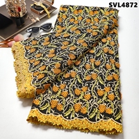 Tissu en dentelle suisse 100 % coton de haute qualité, broderie florale 3D avec pierres, tissu en dentelle africaine douce pour robe de soirée femme