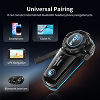 2 pièces Fodsports FX8 AIR Intercom Bluetooth pour casque de moto Full Duplex 1200M pour 4-6 motards