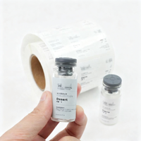 Votre logo étiquettes d'emballage de conception personnalisée étiquettes de flacon d'impression offset en papier de luxe peptidique pour bouteille de peptides