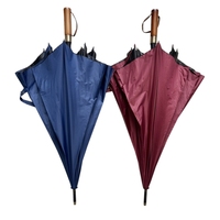 Parapluie de golf personnalisé YS-7071 avec poignée en bois, cadeau publicitaire personnalisé, ouverture automatique, protection contre la pluie et les UV, double usage soleil et pluie