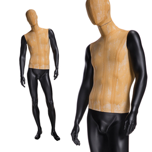 Shopping Mall <strong>Clothes</strong> Display <strong>Props</strong> Abstract Fiberglass Orange Fabric Body Standing and Sitting Set Adult Male Mannequin - Product Image 5