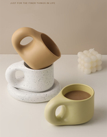 Tasse multicolore de 300 ml 10 OZ, set de tasses à café, en céramique, avec logo personnalisable, vente en gros, nouvelle collection