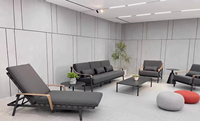 Ensemble de canapés d'extérieur, minimalisme moderne, en alliage d'aluminium mobile, pour balcon, cour, villa, jardin, terrasse, ensemble de café de détente